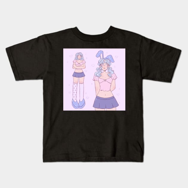 Bunny Girl Kids T-Shirt by novembersgirl